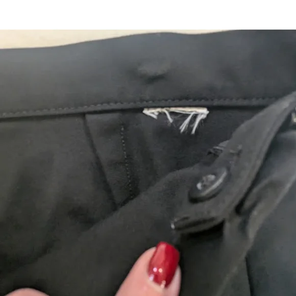 Banana Republic Black Tailored Pants | Minimalist Workwear Slim Trousers Size 4 - Picture 7 of 8